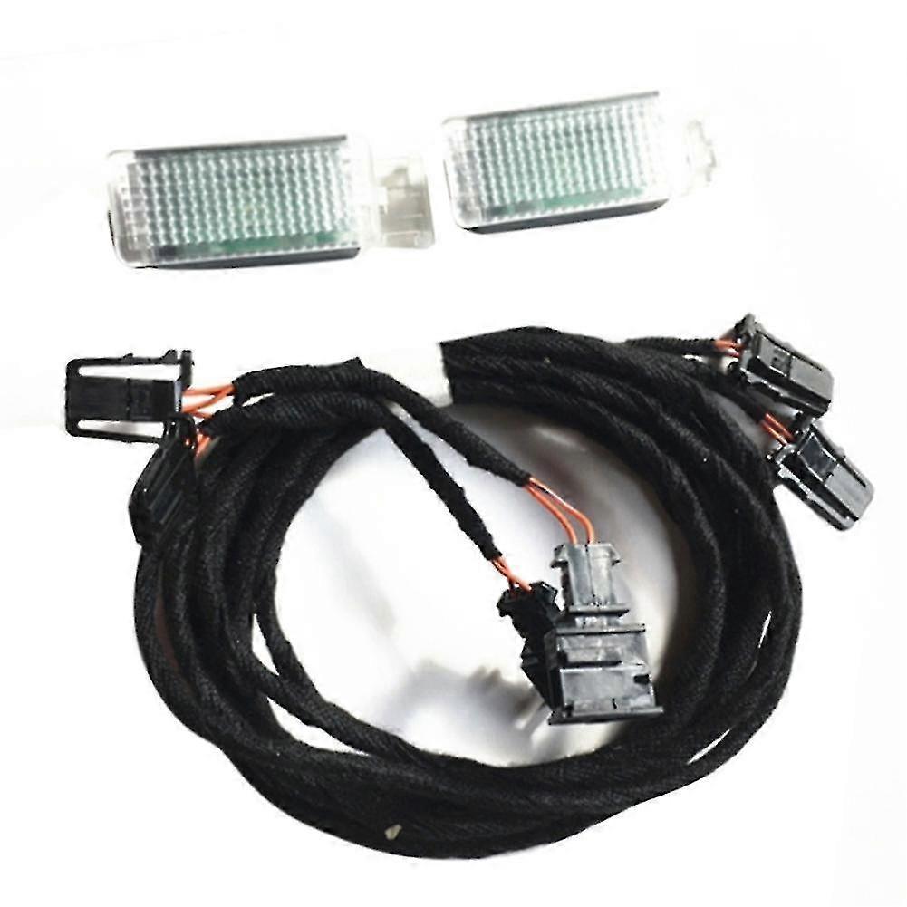 Elriven Led Footwell Light Foot Lamp Cable Wiring Harness For B7 B8 Cc Golf 7 Mk7 7.5 Mk2 5gg947409