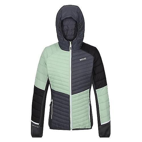 Regatta Womens/Ladies Trutton II Baffled Hooded Jacket Quiet Green/Seal Grey 12 UK