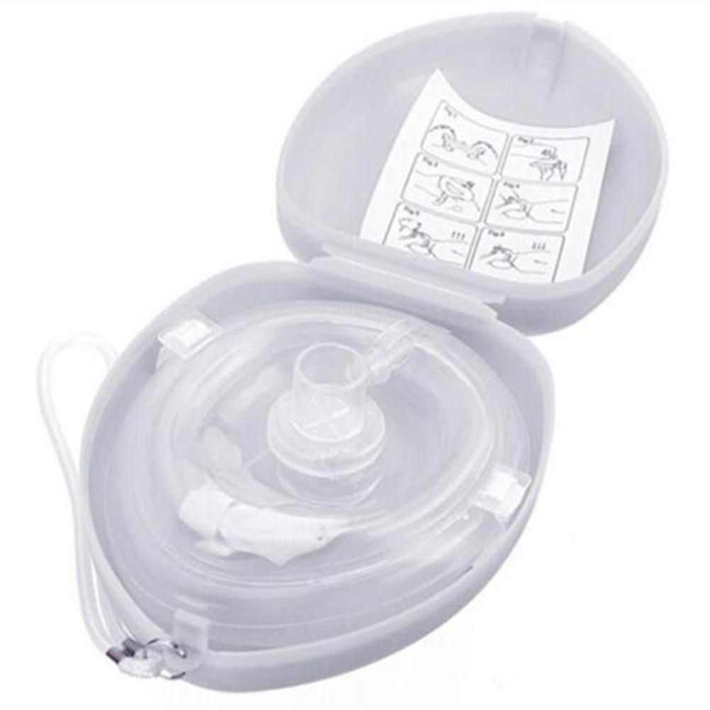 Hislaves 1Pc CPR Rescue Mask Mouth Breath One-way Valve Health First Aid Tool White