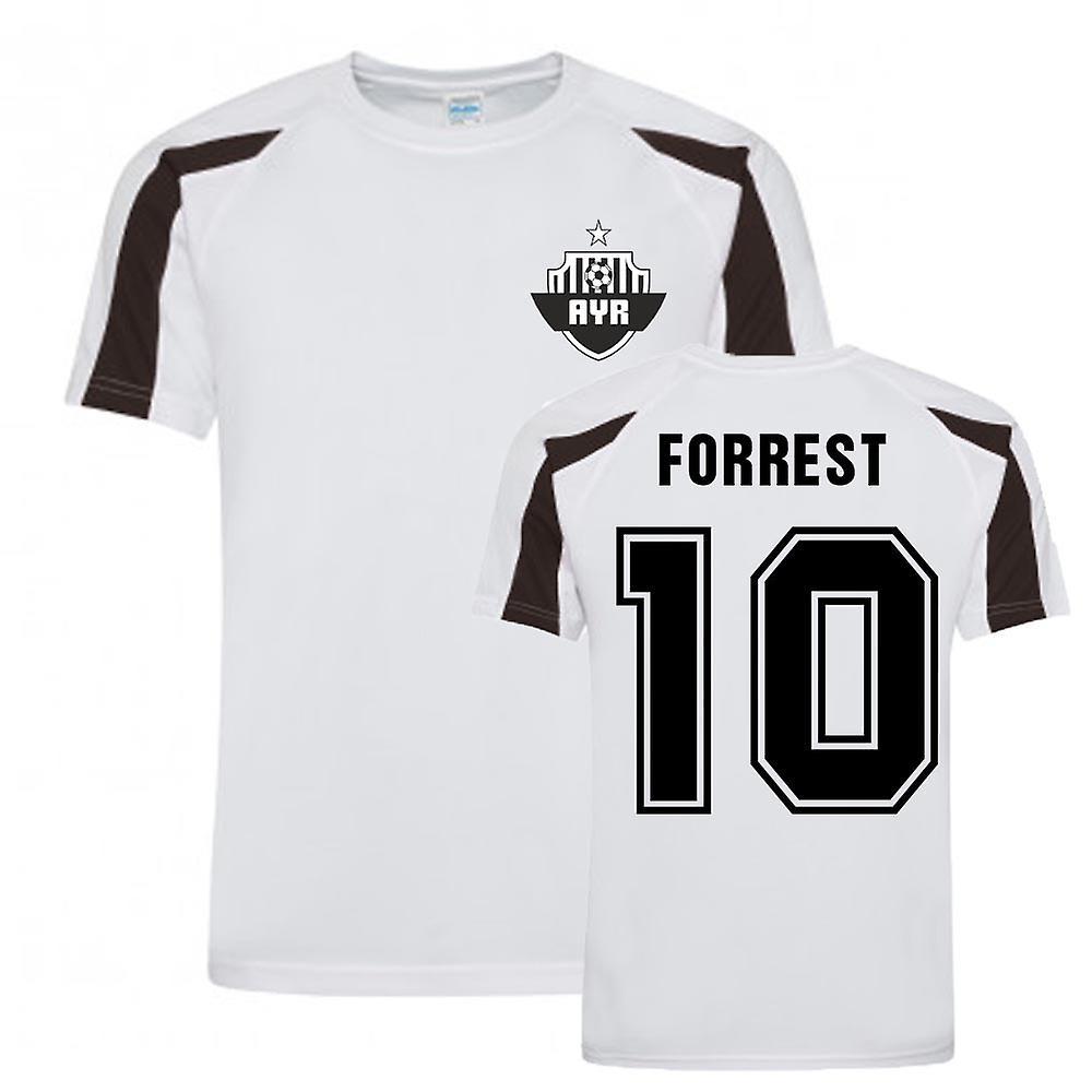 UKSoccerShop Alan Forrest Ayr United Sports Training Jersey-(White) XXL (50-52 inch)