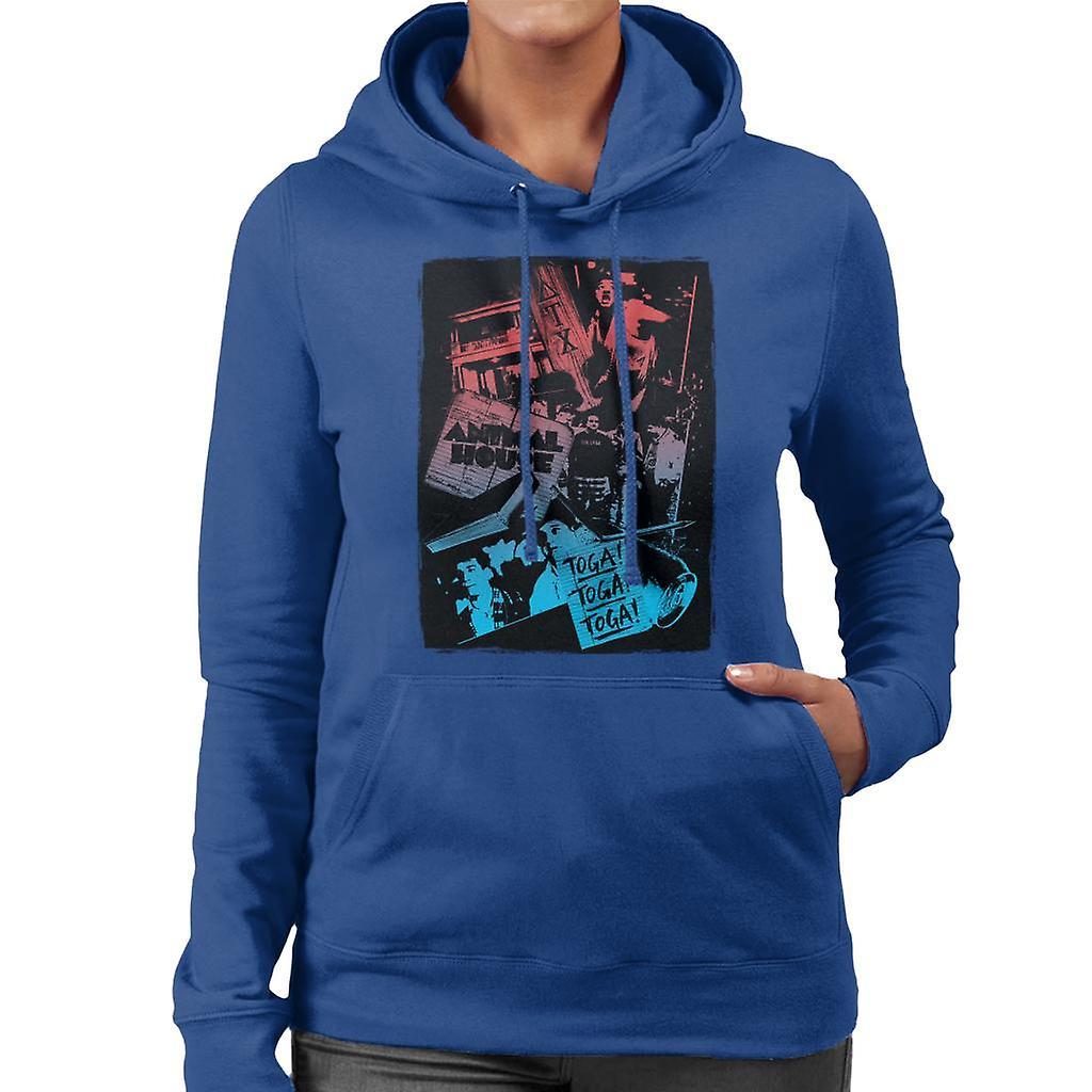 Animal House Montage Women's Hooded Sweatshirt Royal Blue Small