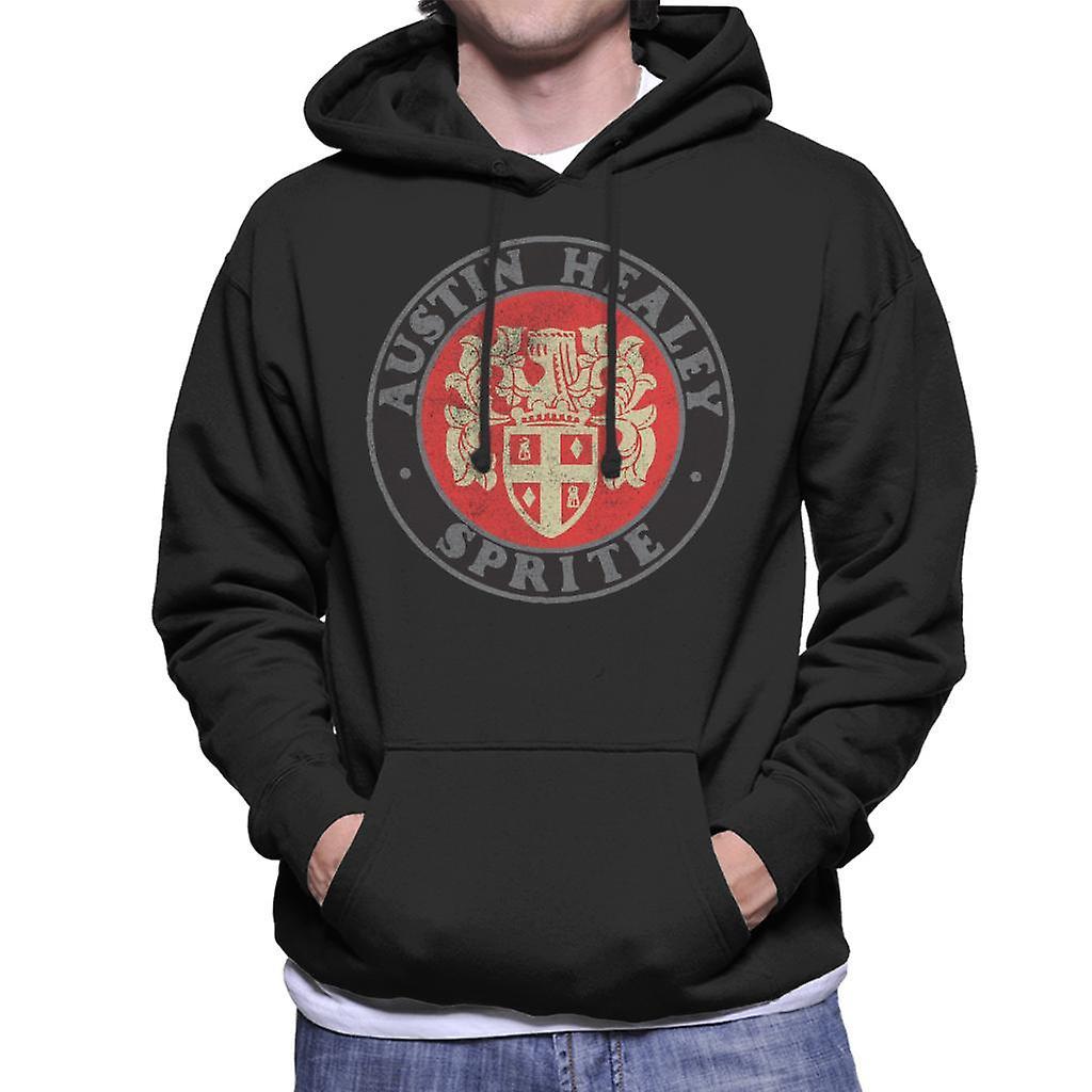 Austin Healey Sprite Logo British Motor Heritage Men's Hooded Sweatshirt Black X-Large