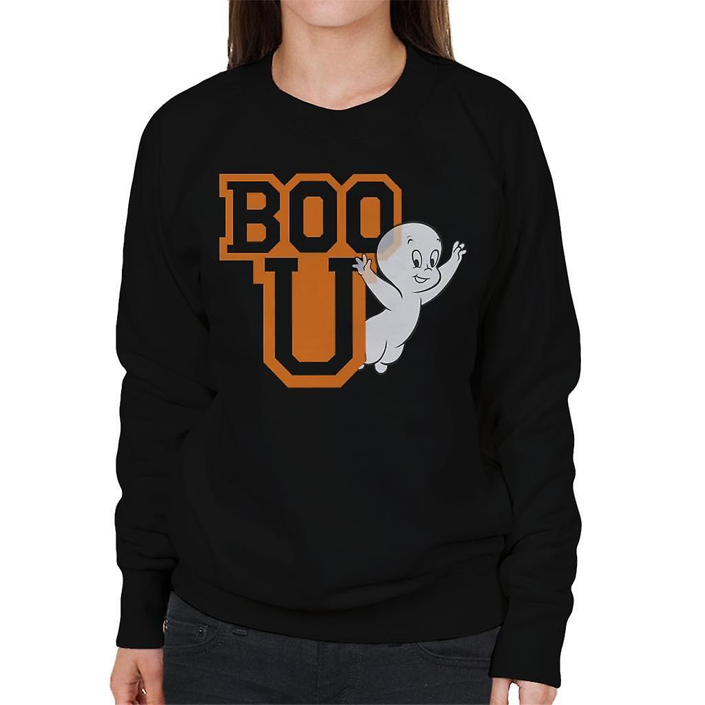 Casper The Friendly Ghost Boo You Varisty Women's Sweatshirt Black X-Large