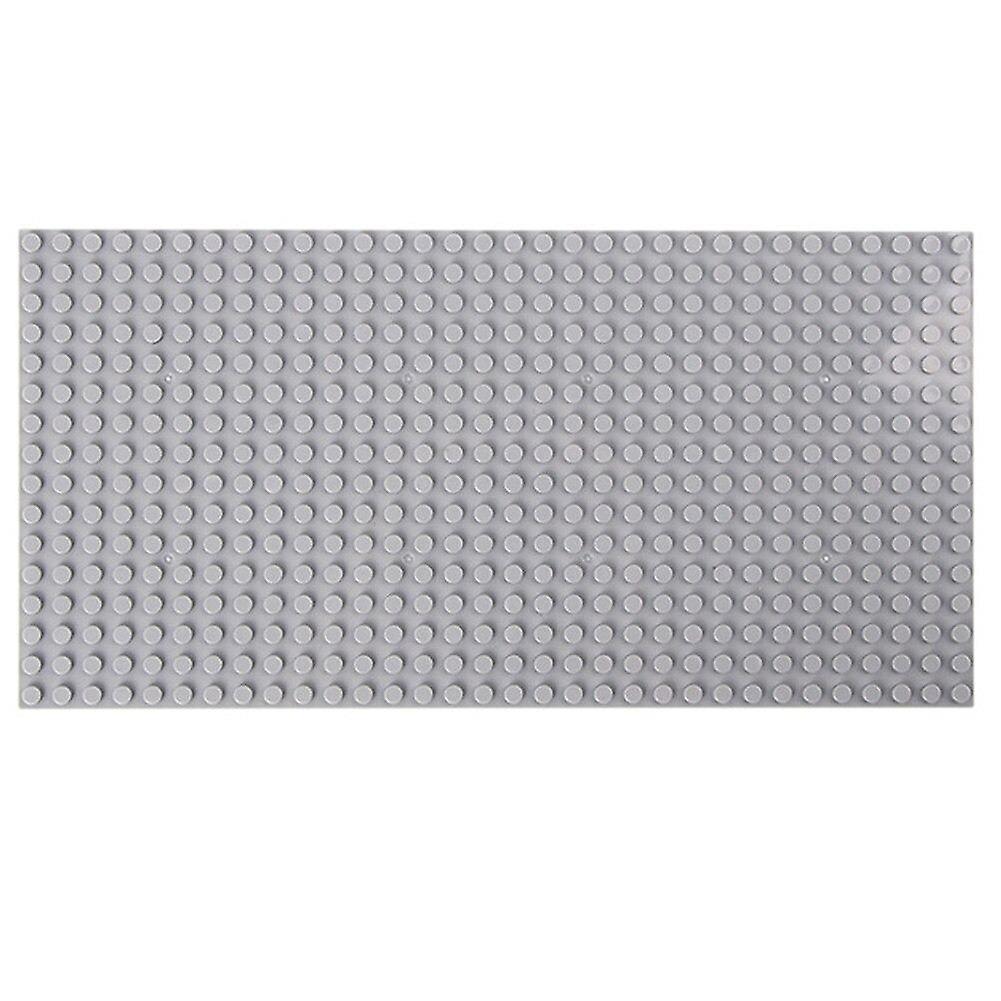 Slowmoose Double-sided Classic Base Plates, Compatible Building Blocks L gray-s-1632d