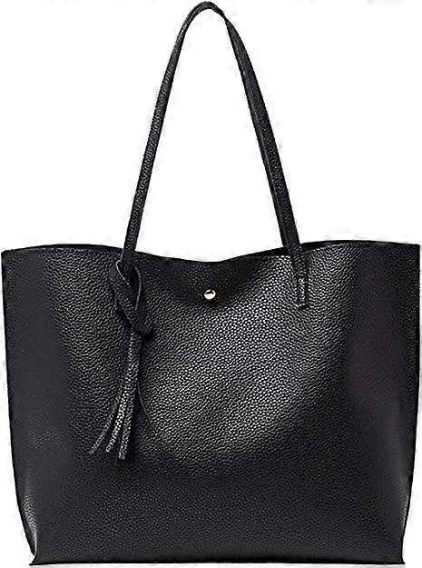 Linkrunning Tote Bag For Women,Ladies Handbag,Soft PU Leather Large Capacity Women's Top Handle Shoulder Bag (Black)