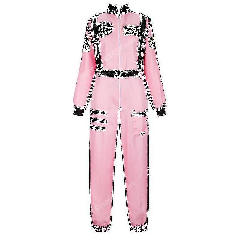 Halloween Cosplay Astronaut Costume Space Suit For Adult Pink L