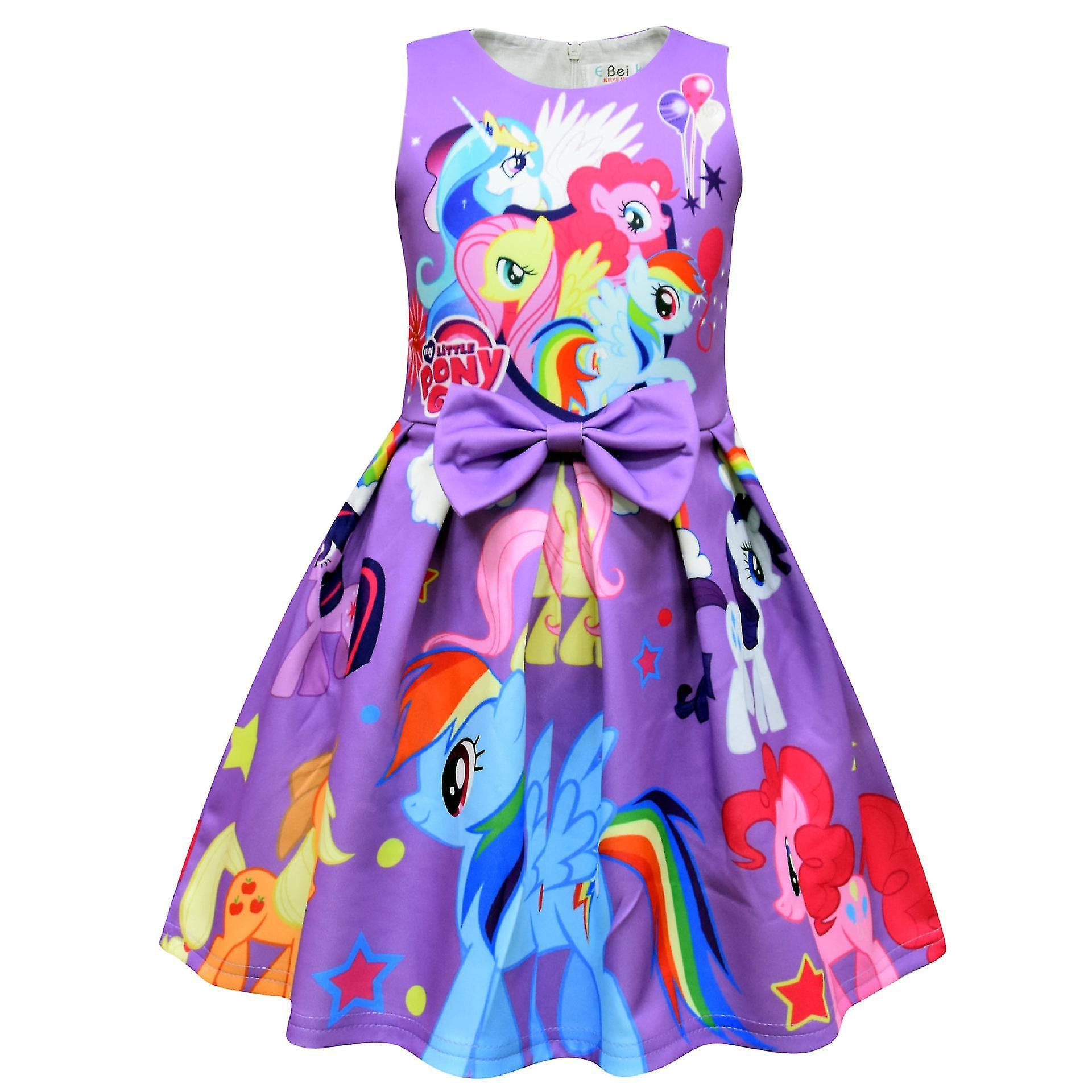 Stntv Summer Princess My Little Pony Dresses For Girls Halloween Birthday Party Baby Cartoon Vestidos Dress Clothing 140 picture color