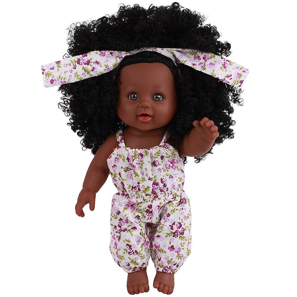 Baodan Black Girl Dolls African American Play Dolls Lifelike 12 inch Baby Play Dolls B Multicolor