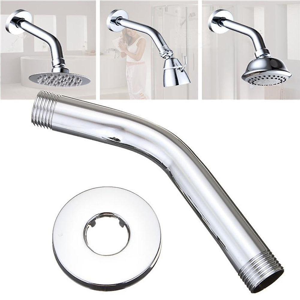 Slowmoose 150mm Shower Head Arm, Fixed Wall Mounted, With Flange Durable Pipe