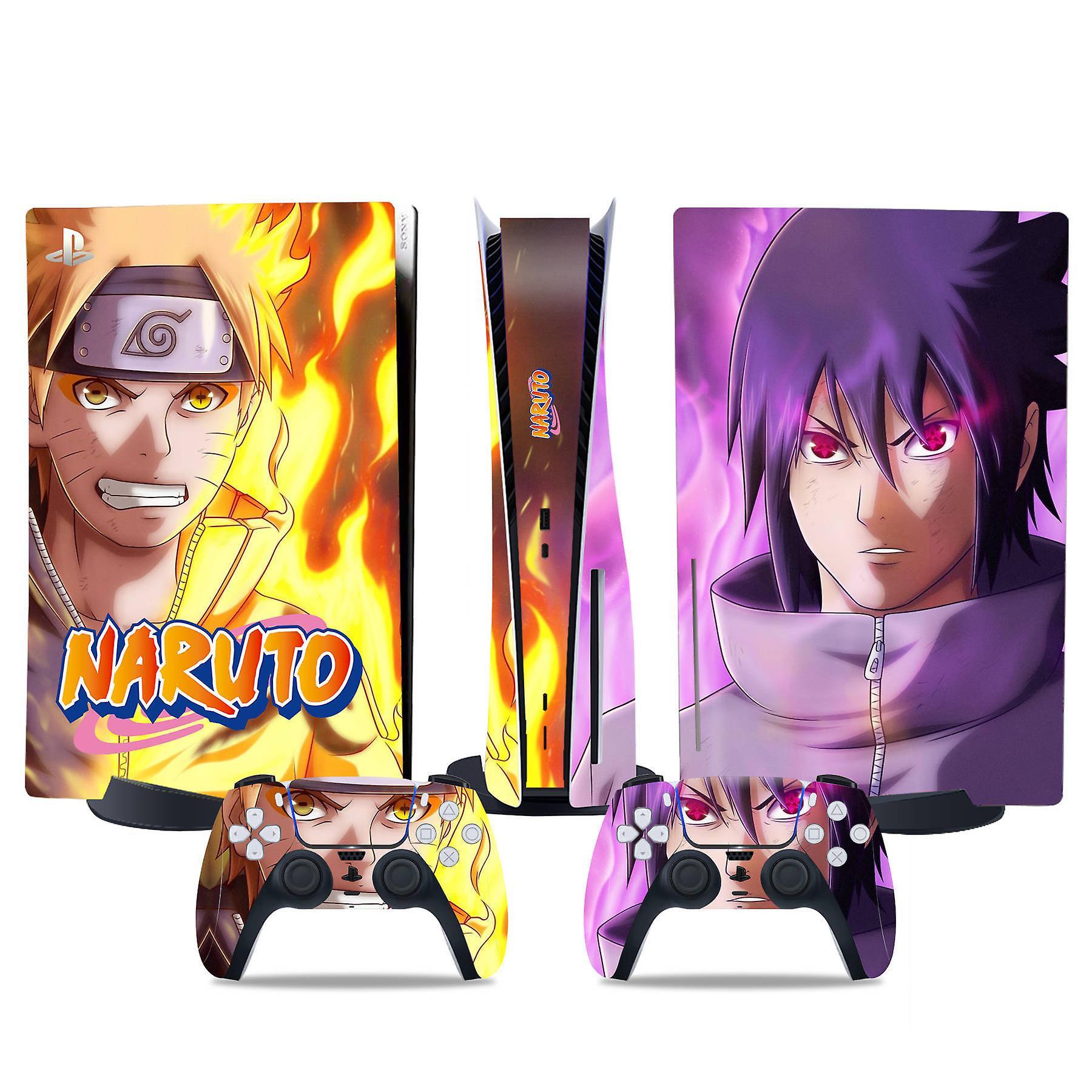 Ubiuo PS5 optical drive version sticker, cool PS5 skin, controller handle,for PS5 console and controller,NARUTO