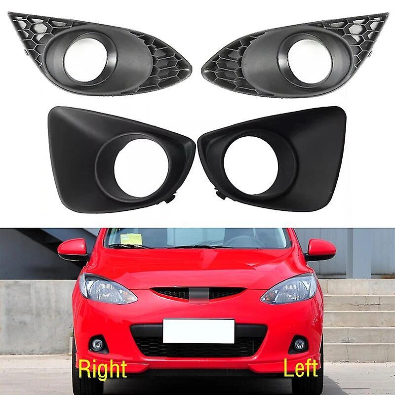 Bicaco For Mazda 2 Demio 2008 2009 2010 2011 Car Fog Light Lamp Frame Cover Grille Foglight Foglamp Trim Lid Bezel Shell Hood Cap Sedan 1 pair