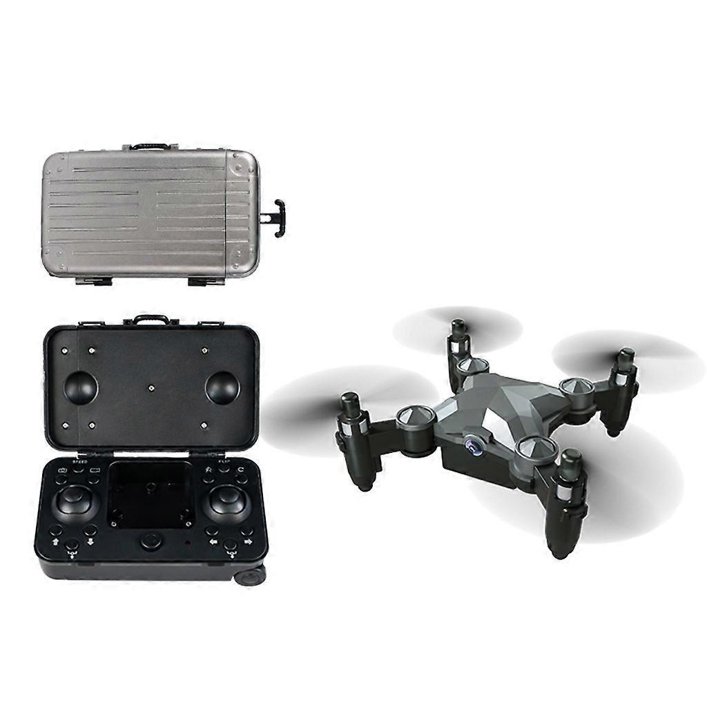 Unbrand 2.4G WIFI DH-120 Luggage RC Drone FPV 4-axis Mini Folding Quadcopter Remote Control Altitude Hold Gray