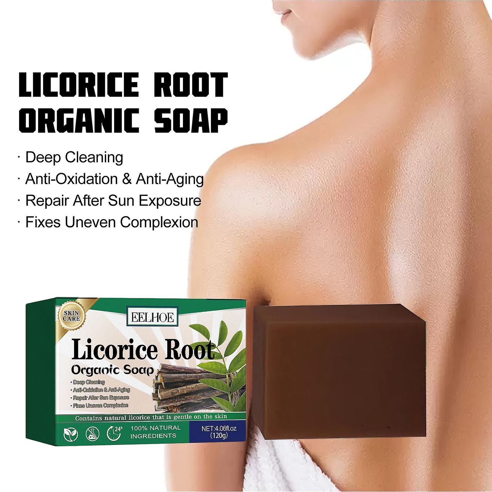 Kakanwo Licorice Root Whitening Soap Soothes Aging Skin, Nourishes & Whitens 120g 2pcs Free Size