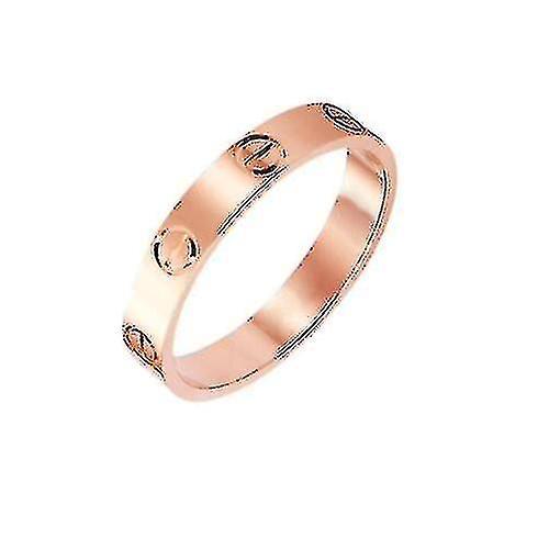 Baron Premium Stainless Steel Love Ring Rose Gold 7