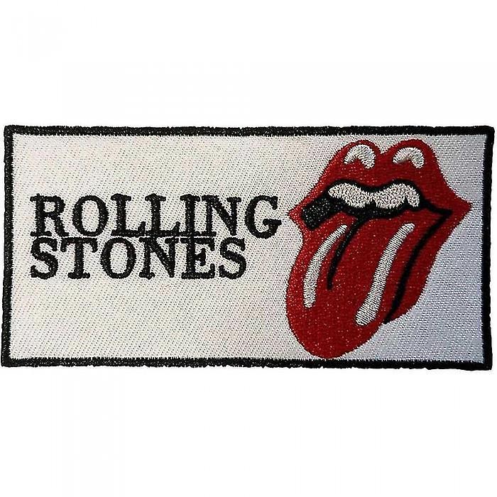 The Rolling Stones Logo Woven Text Iron On Patch