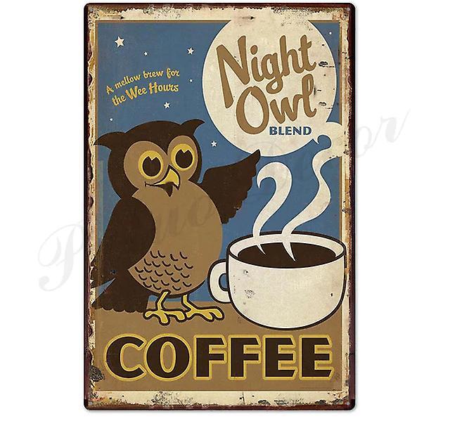 Slowmoose Coffee Metal Sign, Vintage Tin Sign, Plaque Metal Vintage Wall Decor TH0347 20x30cm