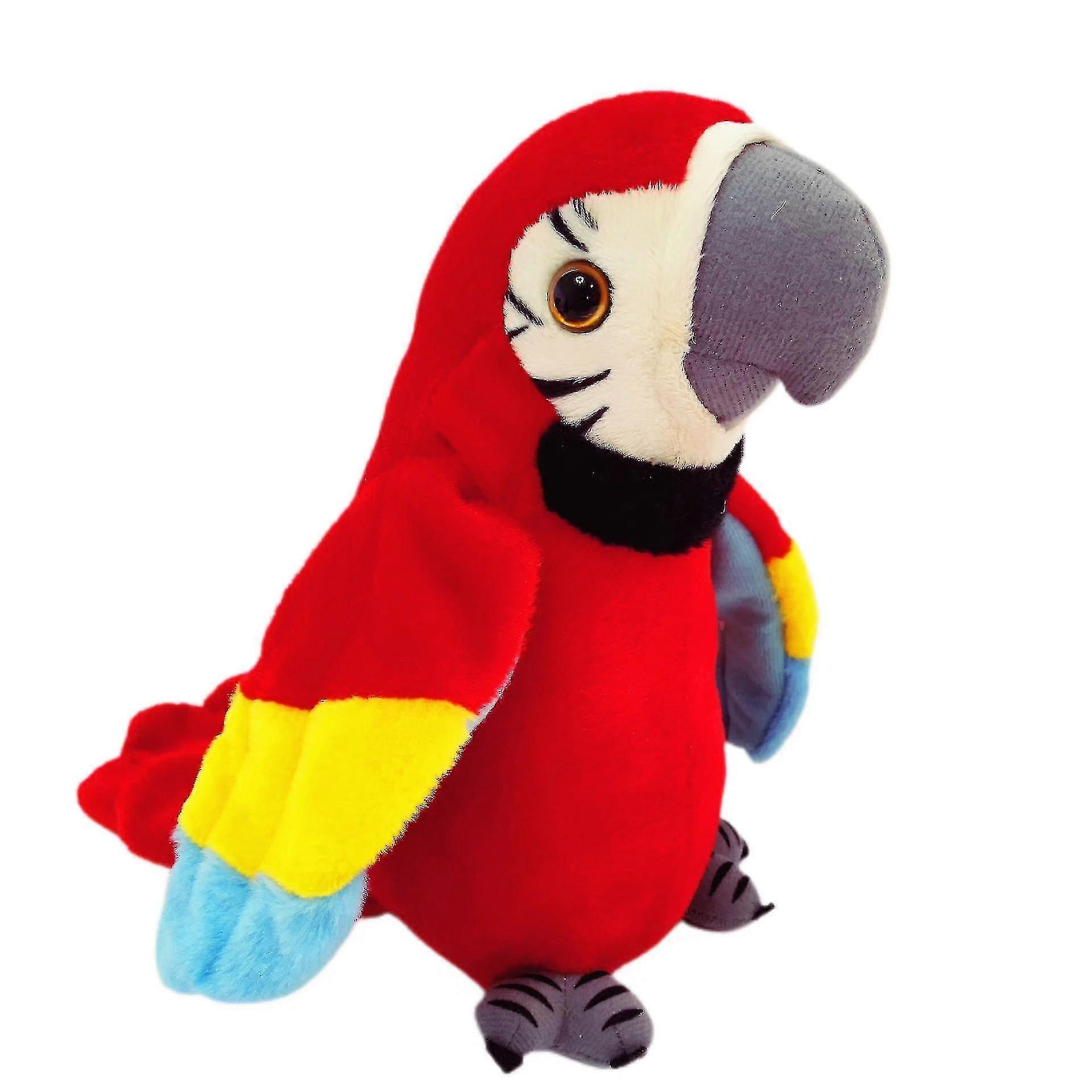 Wiuo Recording parrot talking parrot flaps wings recording doll plush toy childrens toy gift red