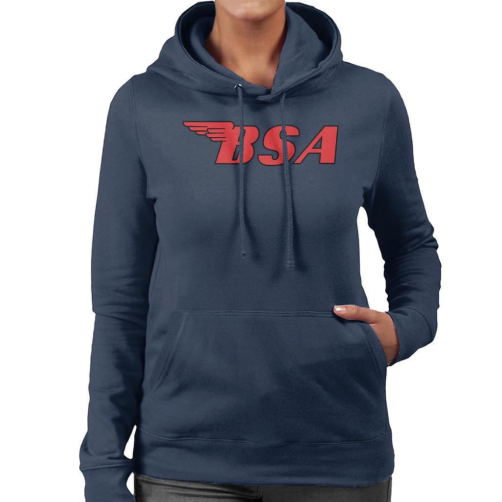 BSA Red Logo Women's Hooded Sweatshirt Navy Blue X-Large