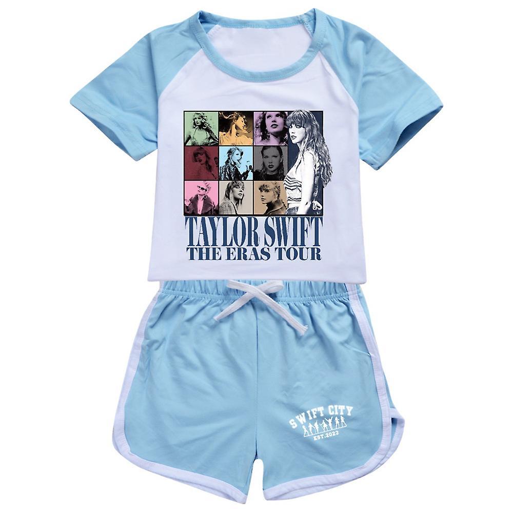 Manchalk Taylor Swift The Eras Tour Short Tracksuit Kids Boy Girl T-shirt Shorts Top Pants Set Pyjamas Loungewear Outfits Swiftie Fans Gifts for Ag...