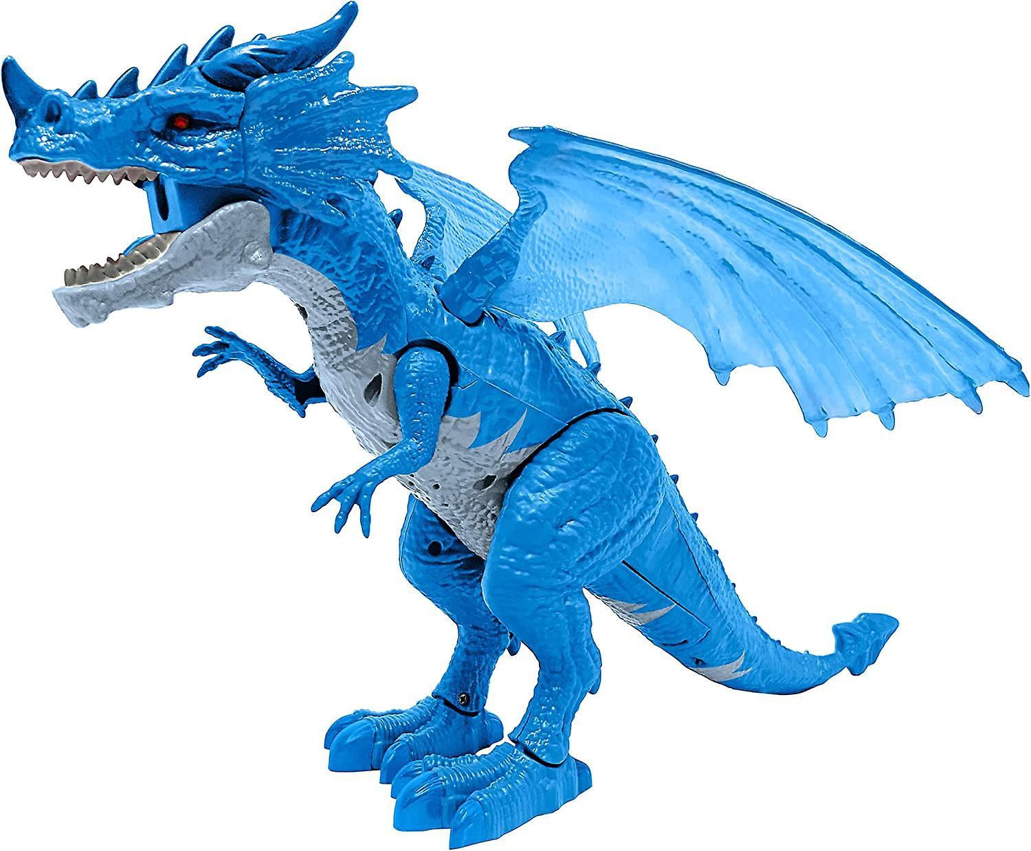 Tinor Smoke-breathing Standing Dragon Toy With Walking Motion, Lights And Roaring Sound Effects