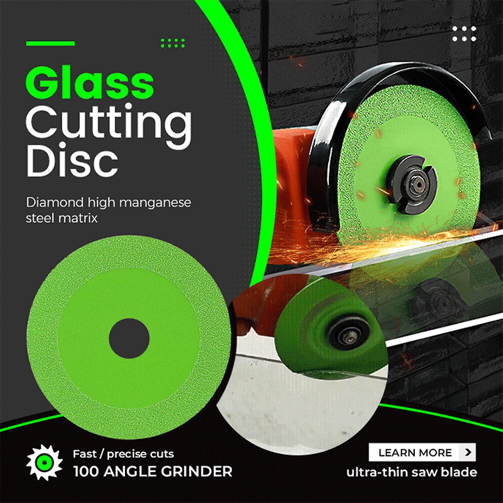 Longzhen 1mm Thin Glass Cutting Disc, Diamond Cutting Disc Saw Blade, For Smooth Cutting And Grinding Of Glass, Jade, Crystal, Ceramics Green 5pcs