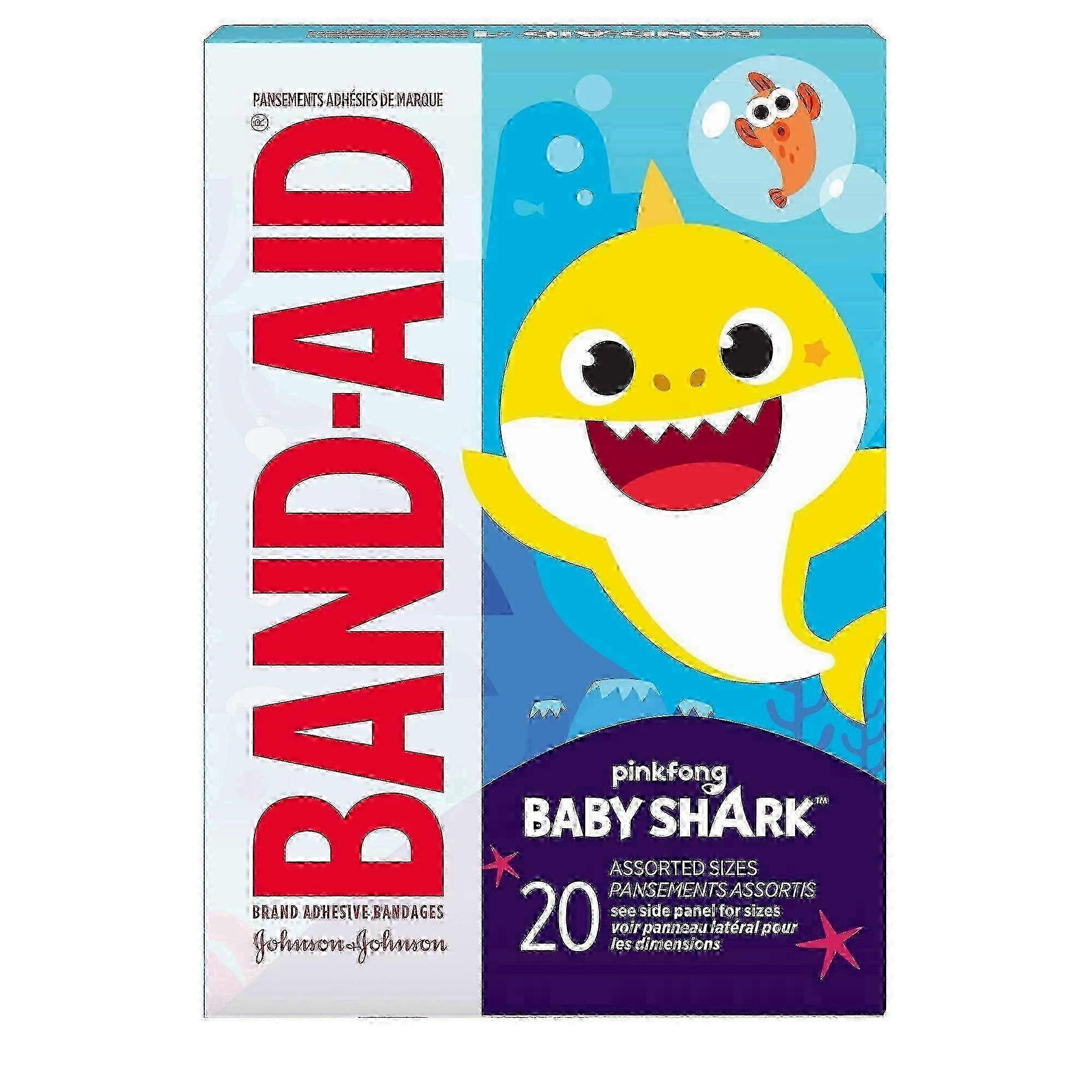 Band-aid Bandages For Kids Pinkfong Baby Shark Assorted, 20 Ea