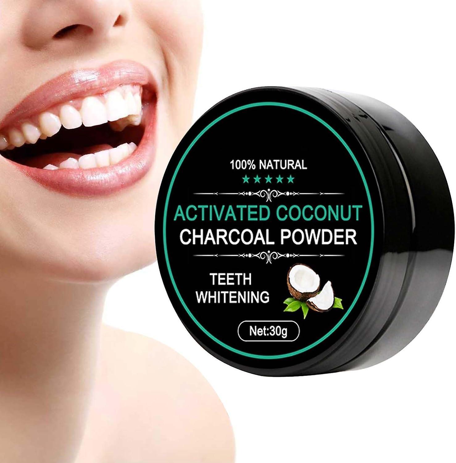 Lelinker Teeth Whitening Charcoal Powder, Teeth Whitener Powder Oral Care Sets Natural Coconut, Activated Charcoal Tooth Cleaning Powder 1 Pcs