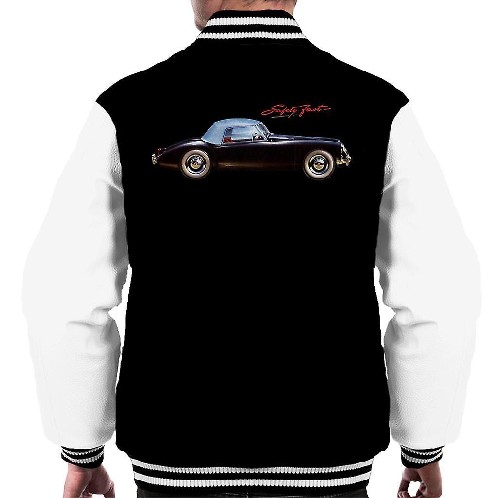 MG Safety Fast British Motor Heritage Men's Varsity Jacket Black/White Small