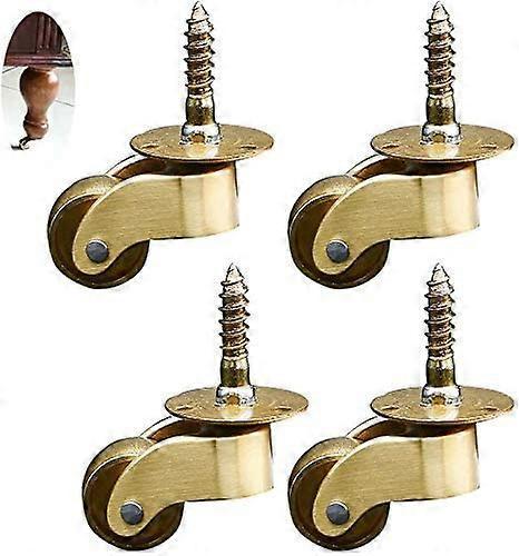 Augro Castors 4X Swivel casters, Brass Furniture,Transport,swivel castors, Silent Rolling