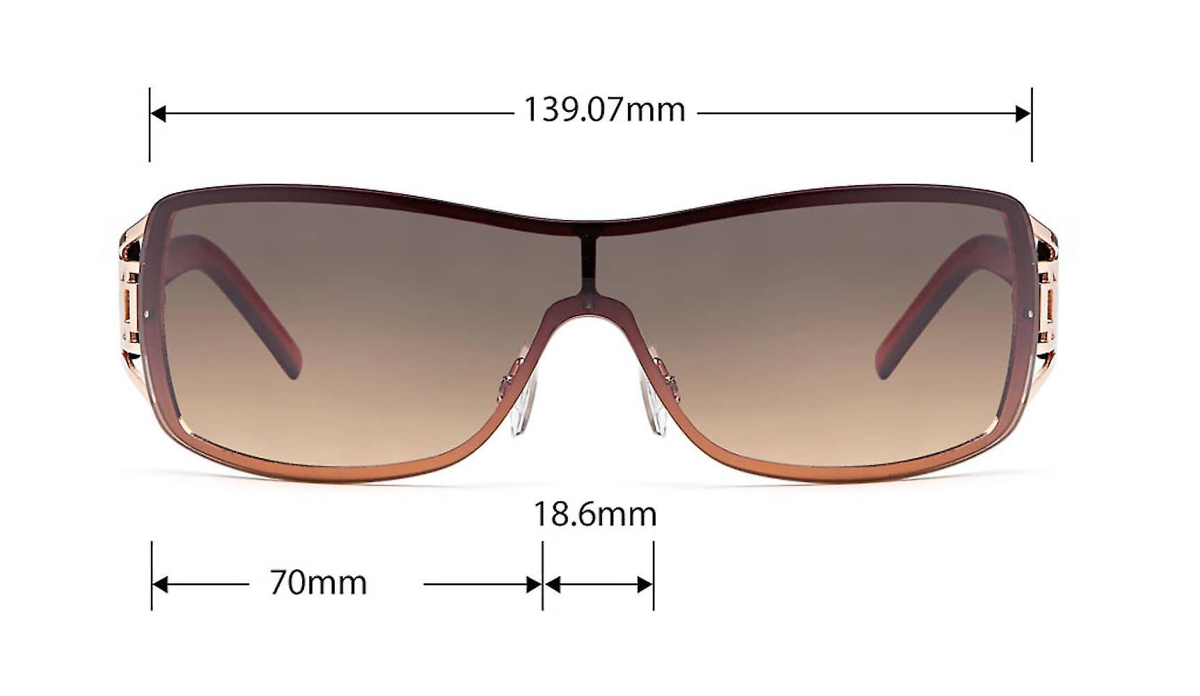 Gil Damen Monoscheiben Sonnenbrille Dunkel Braun One Size