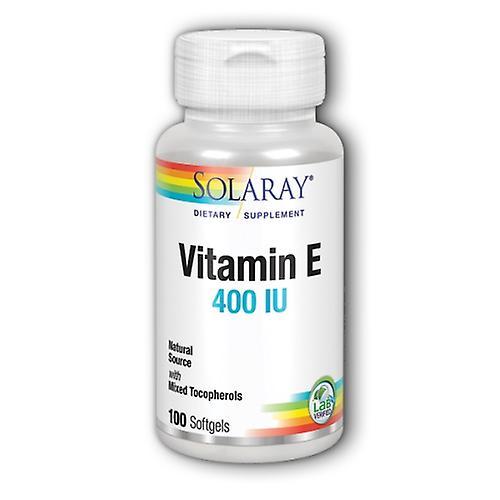 Solaray Vitamin E 400 IU, 268 mg, 100 Softgels (Pack of 1)