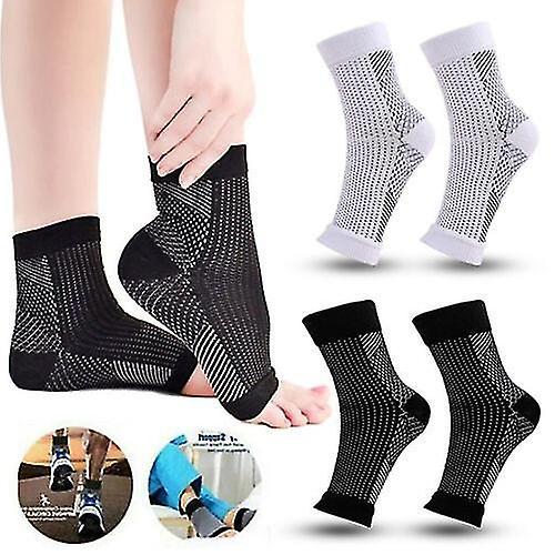 Ssylune 5-pack Soothesocks For Neuropathy Compression Ankle Compression Socks white 5pairs-S M