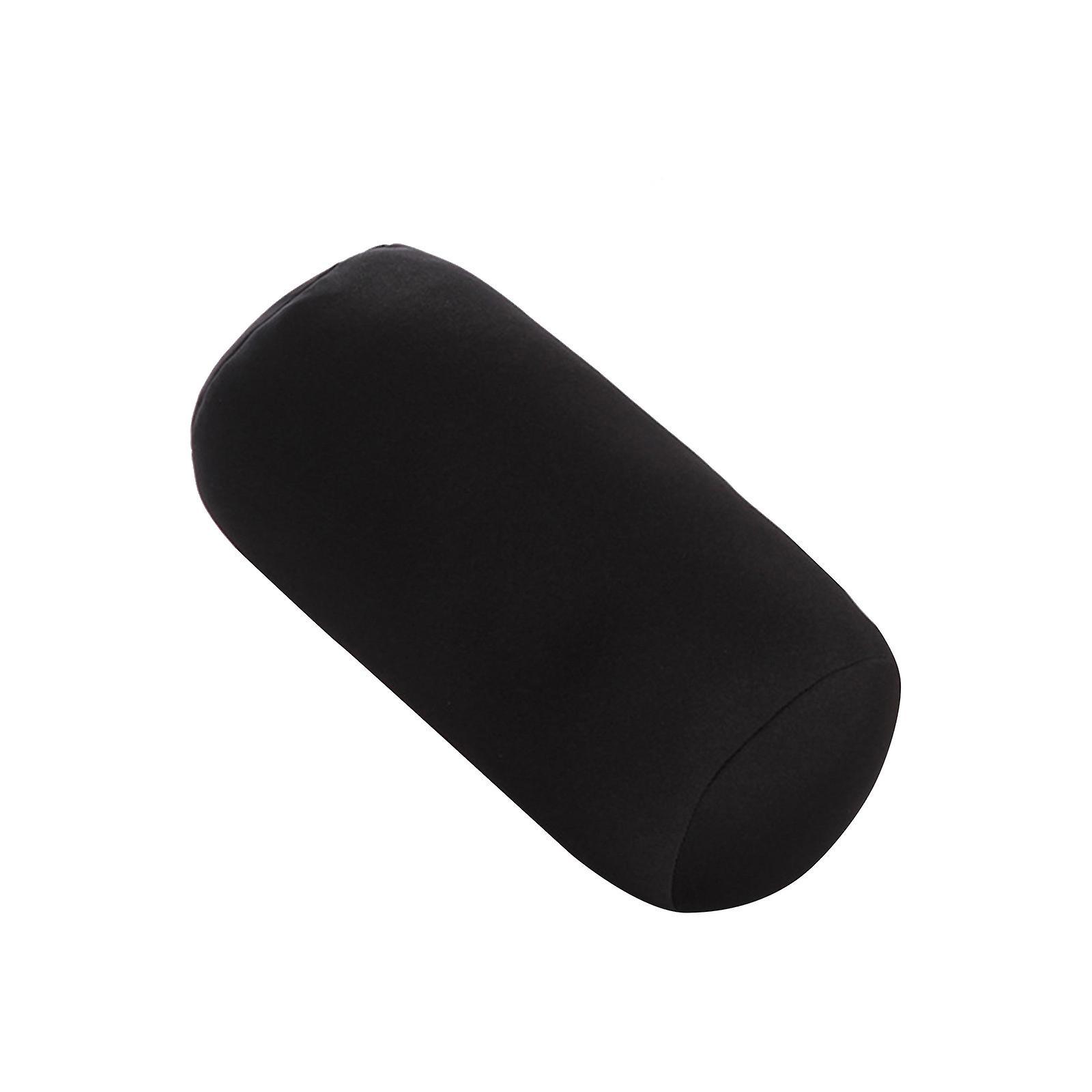 unbrand Cylinder Memory Foam Roll Cervical Bolster Round Nap Neck Cushion FAN2328 Black