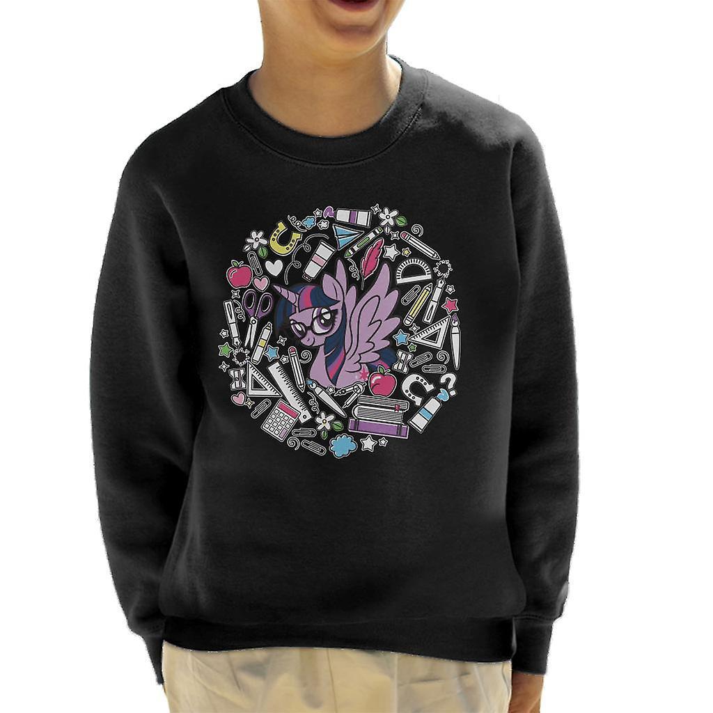 My Little Pony Twilight Sparkle Ready For School Kid's Sweatshirt Black Medium (7-8 yrs)