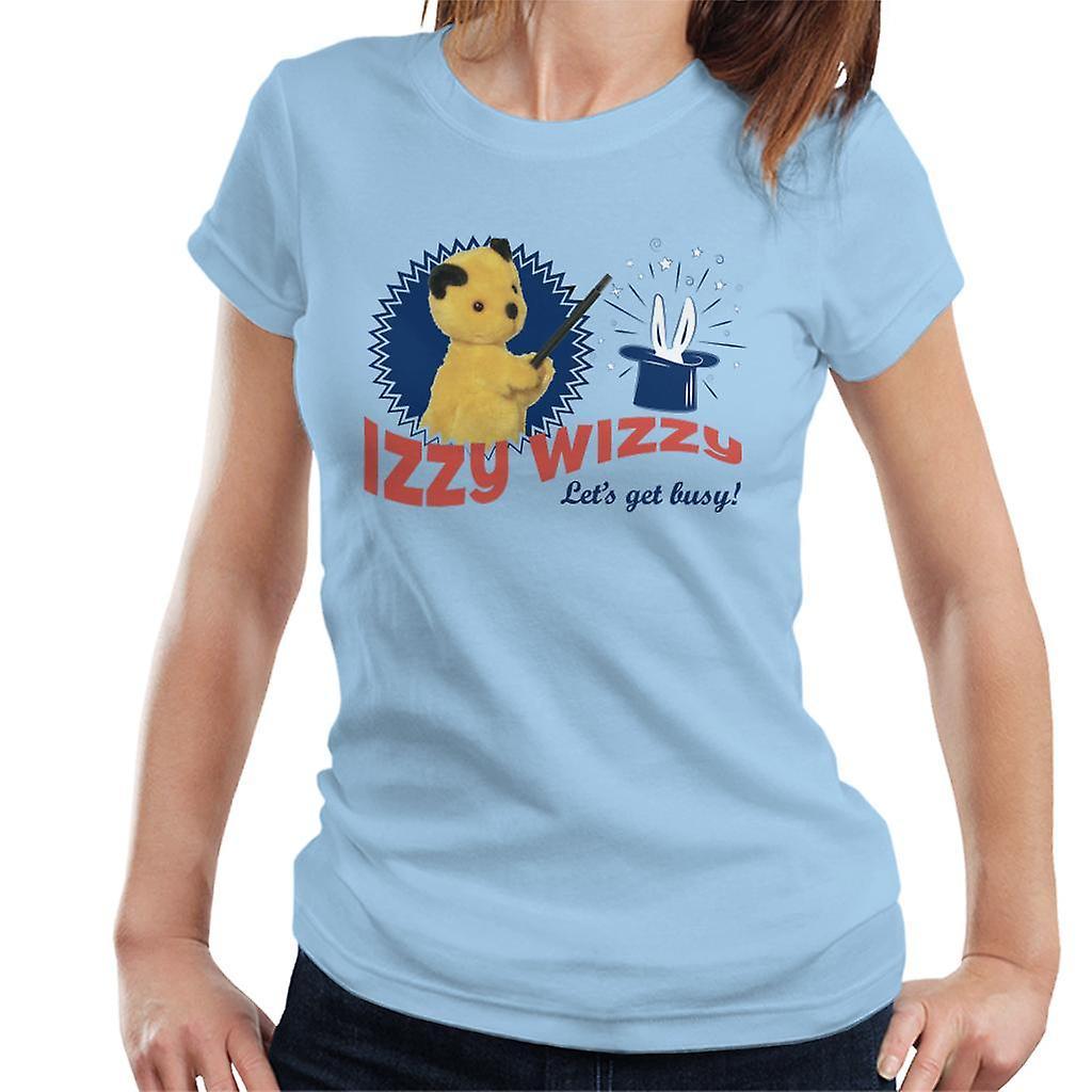 Sooty Retro Izzy Wizzy Let's Get Busy Women's T-Shirt Sky Blue XX-Large