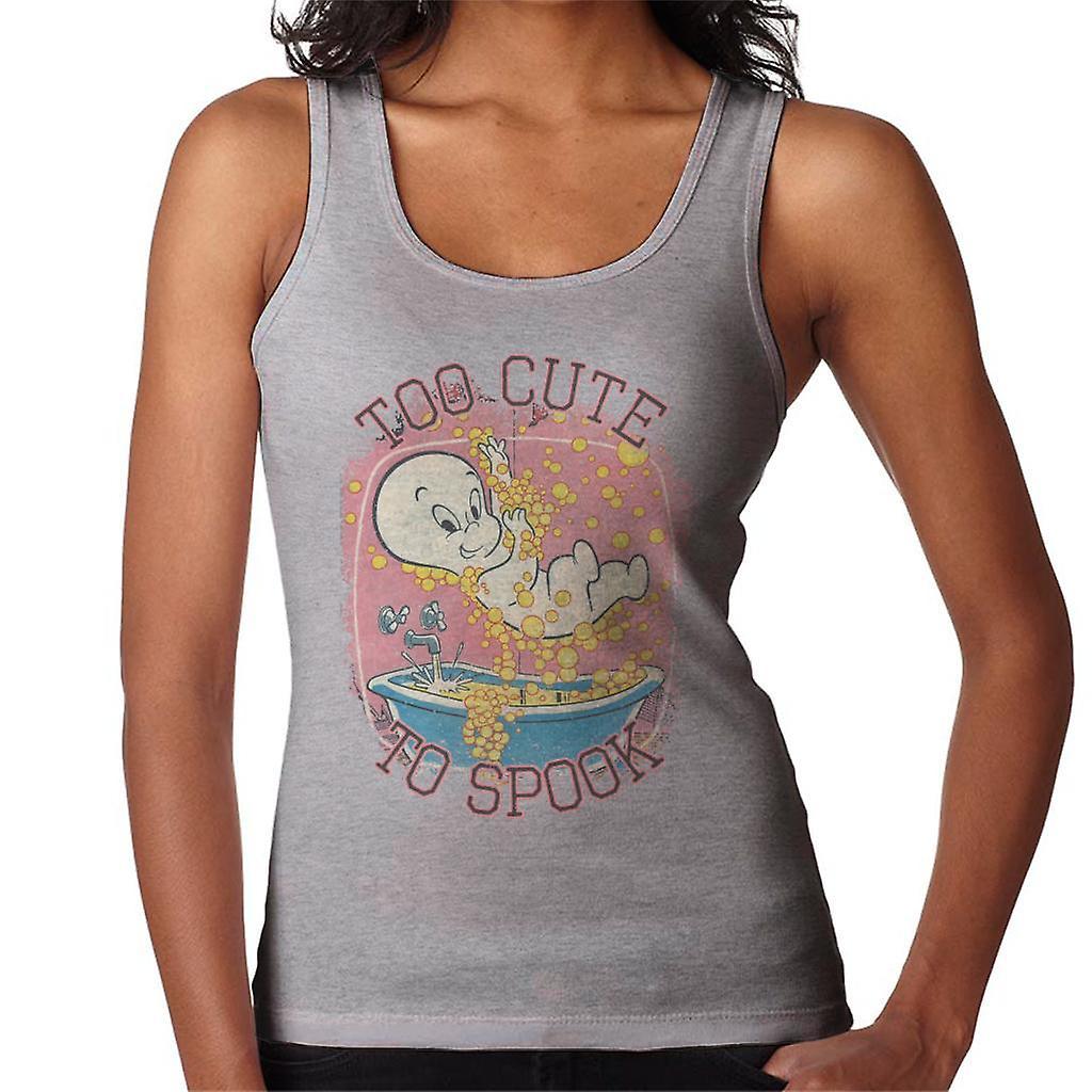 Casper The Friendly Ghost Too Cute To Spook Women's Vest Heather Grey X-Large