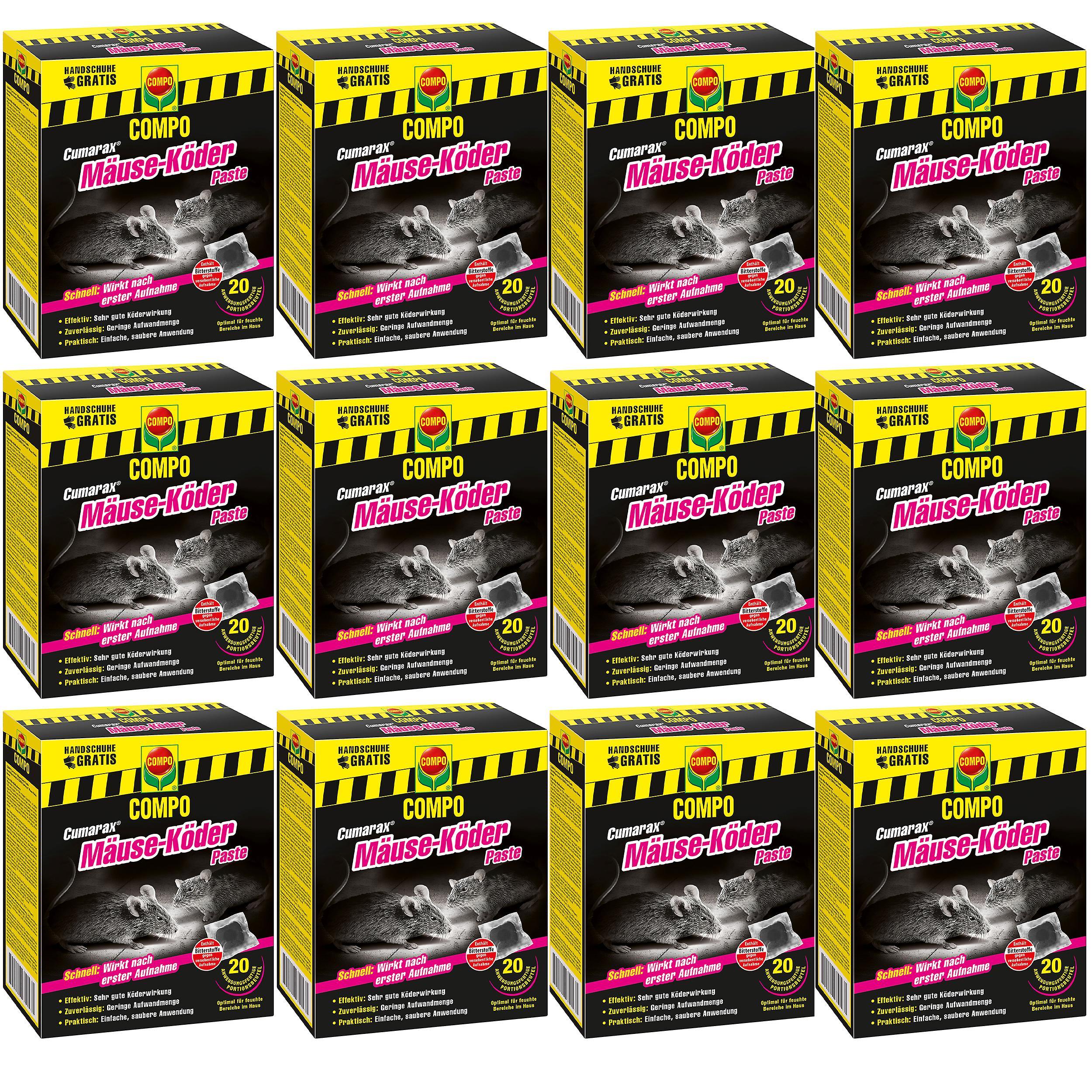 Compo GmbH 12 x COMPO Cumarax® Mouse Bait Paste, 200 g