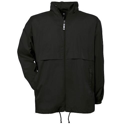 B&C Mens Air Lightweight Windproof, Showerproof & Water Repellent Jacket Black 2XL