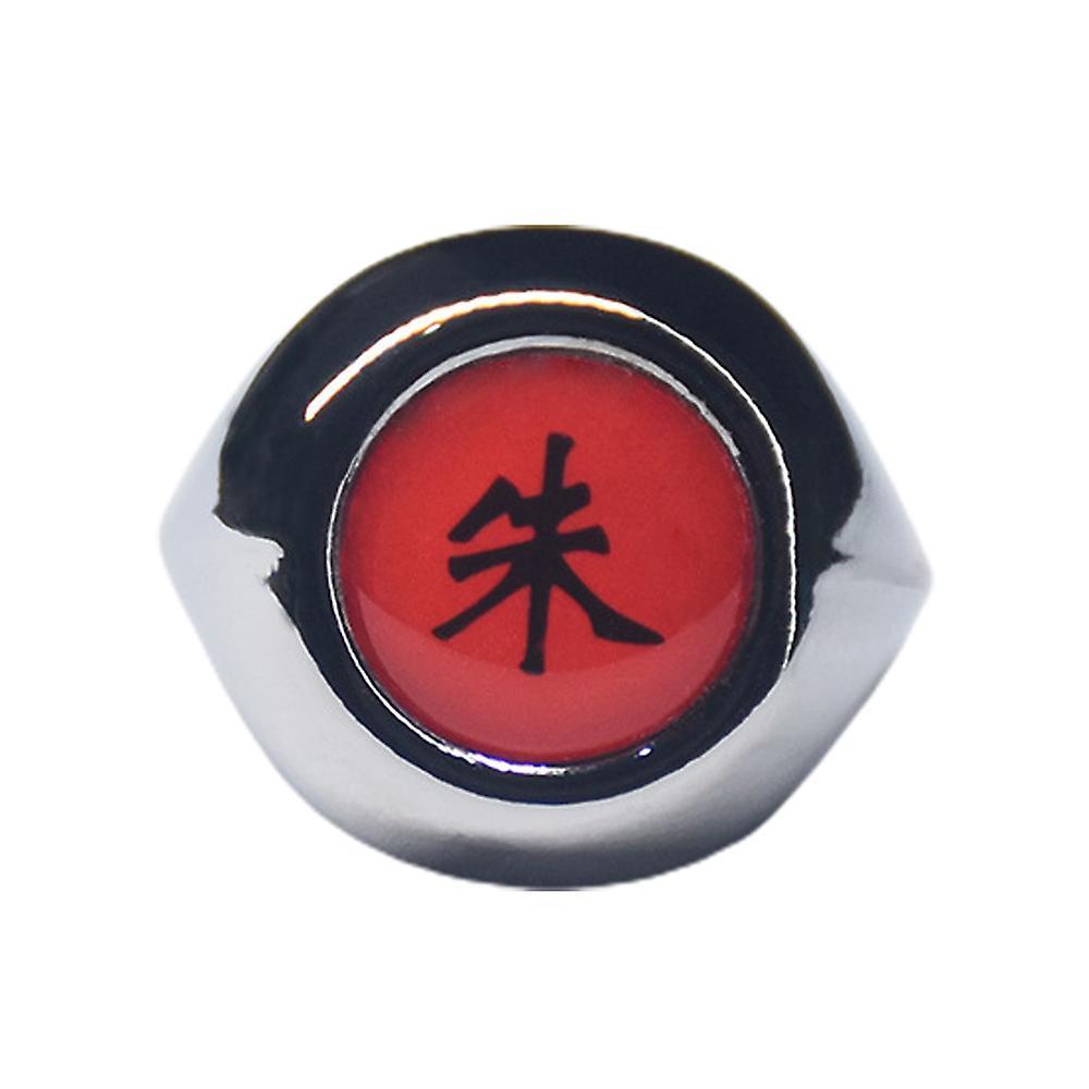 Sevenday Naruto Anime Red Cloud Ninja Akatsuki Ring Uchiha Itachi Costume Ring Cosplay Accessories Halloween Roleplay Party Props