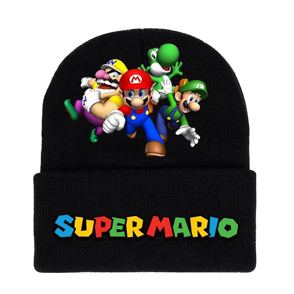 Shakub Super Mario Bros Print Knitted Beanies Hat For Men Women Winter Warm Cuffed Hat Unisex C