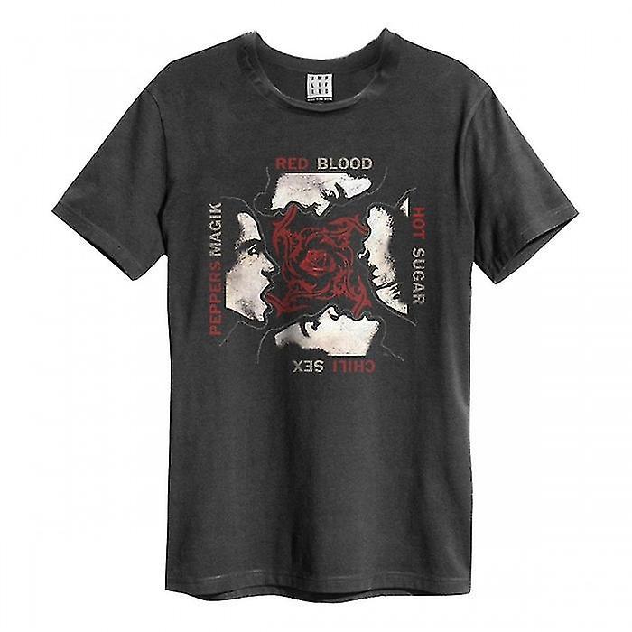 Amplified Unisex Adult Blood Sugar Sex Magik Red Hot Chili Peppers T-Shirt Charcoal M