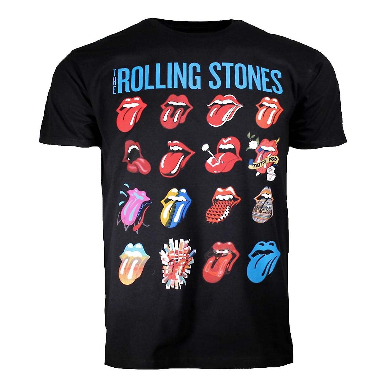 RockShark The Rolling Stones T Shirt Rolling Stones Evolution Blue and Lonesome Black T-Shirt M