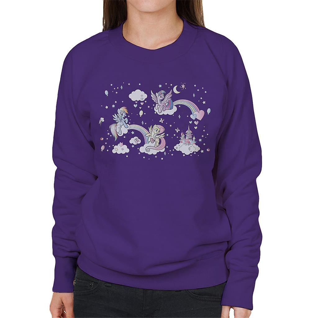 My Little Pony Squad On Fluffy Clouds Women's Sweatshirt Purple X-Large