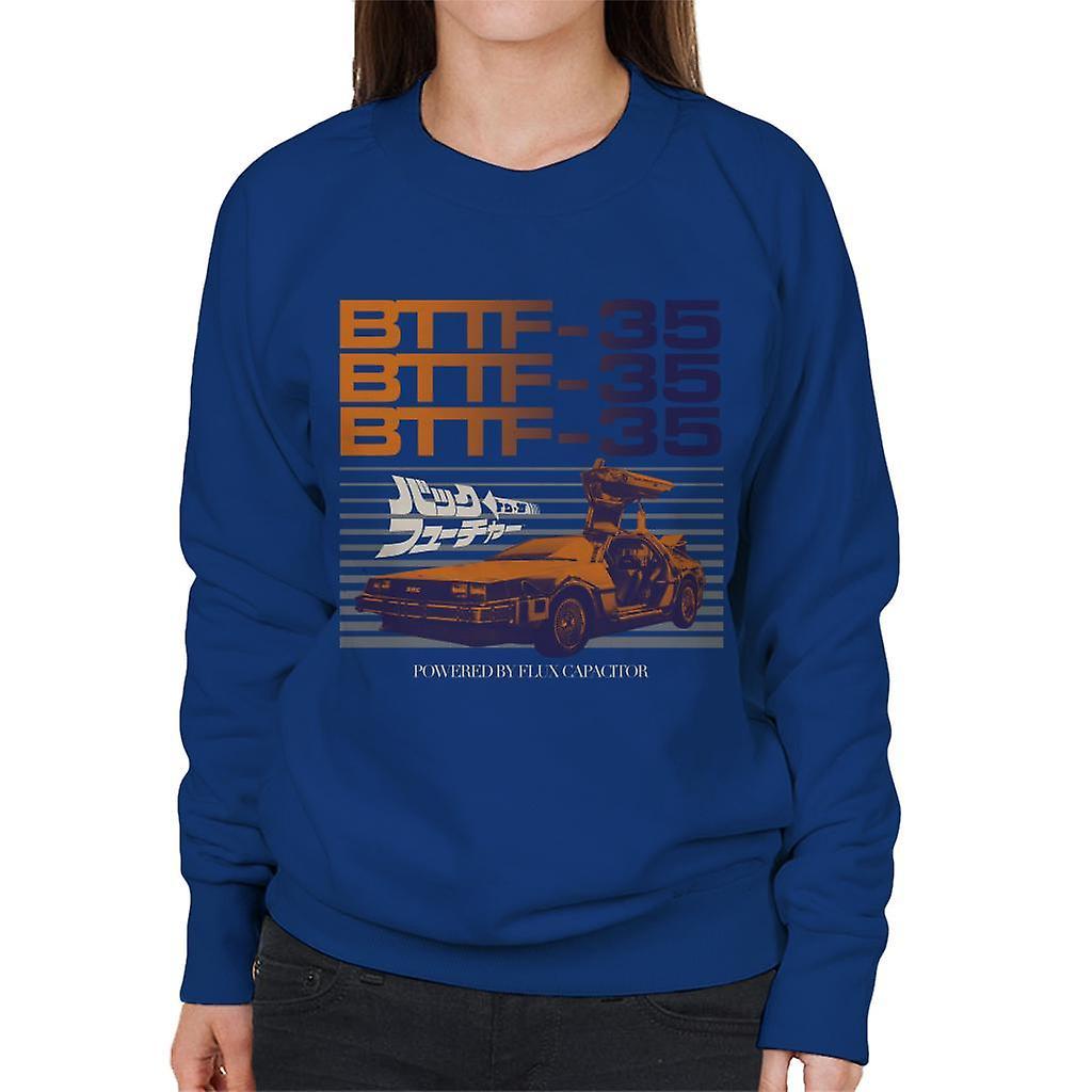 Back to the Future 35th Anniversary Flux Capacitor Women's Sweatshirt Royal Blue Large