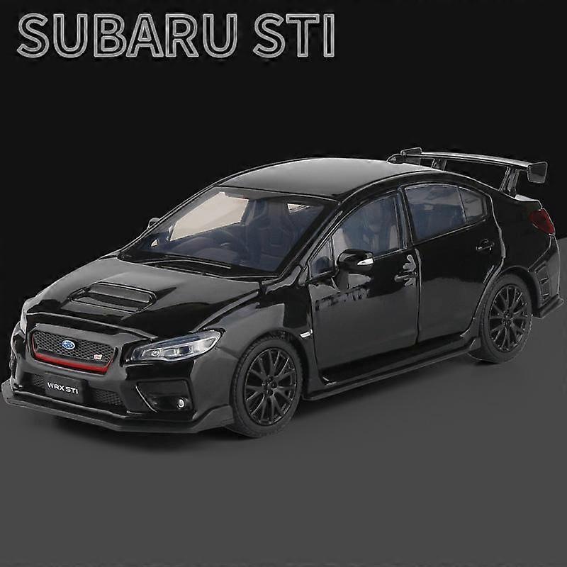 Toy Cars 1/32 Subarus WRX STI Alloy Sports Car Model Diecast Simulation Metal Toy Car Model Sound and Light Collection Childrens Toy Gift Black