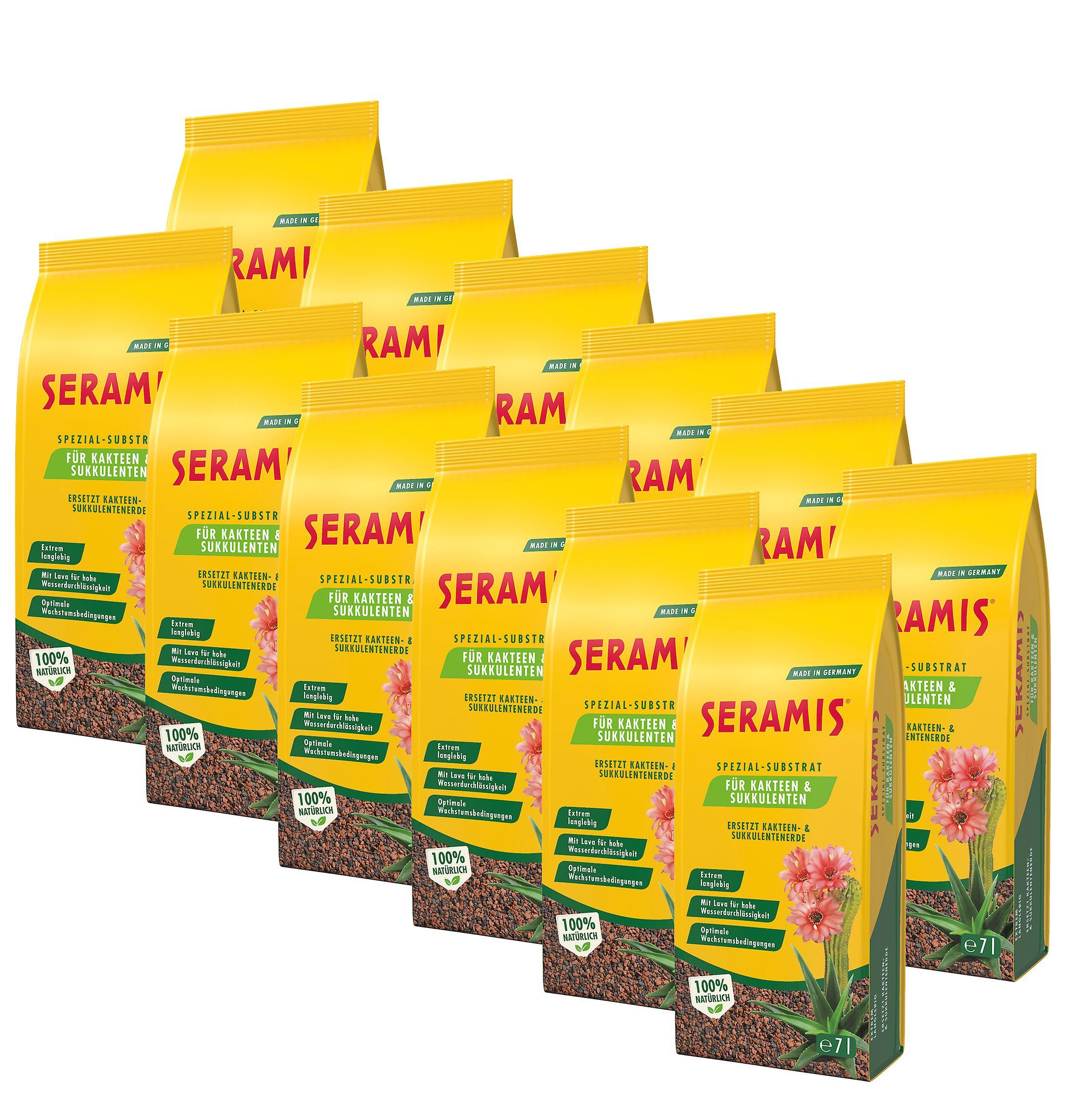 12 x SERAMIS® special substrate for cacti and succulents, 7 litres