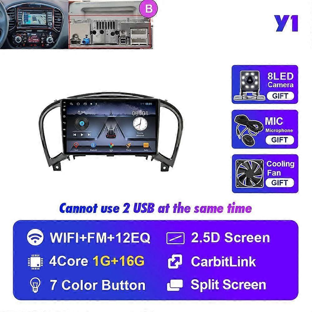 Redkid Android 10 Car Radio for Nissan Juke YF15 2010 2011 2012 2013 2014 GPS Navigation IPS Multimedia Video Player Carplay Y1 1G 16G B