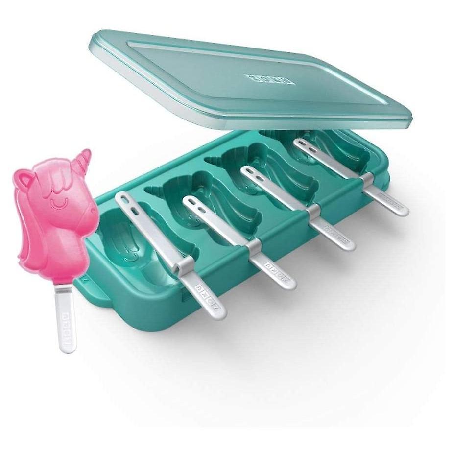 Genuine Zoku Unicorn pop molds - Ice Lolly moulds with drip guards green standard