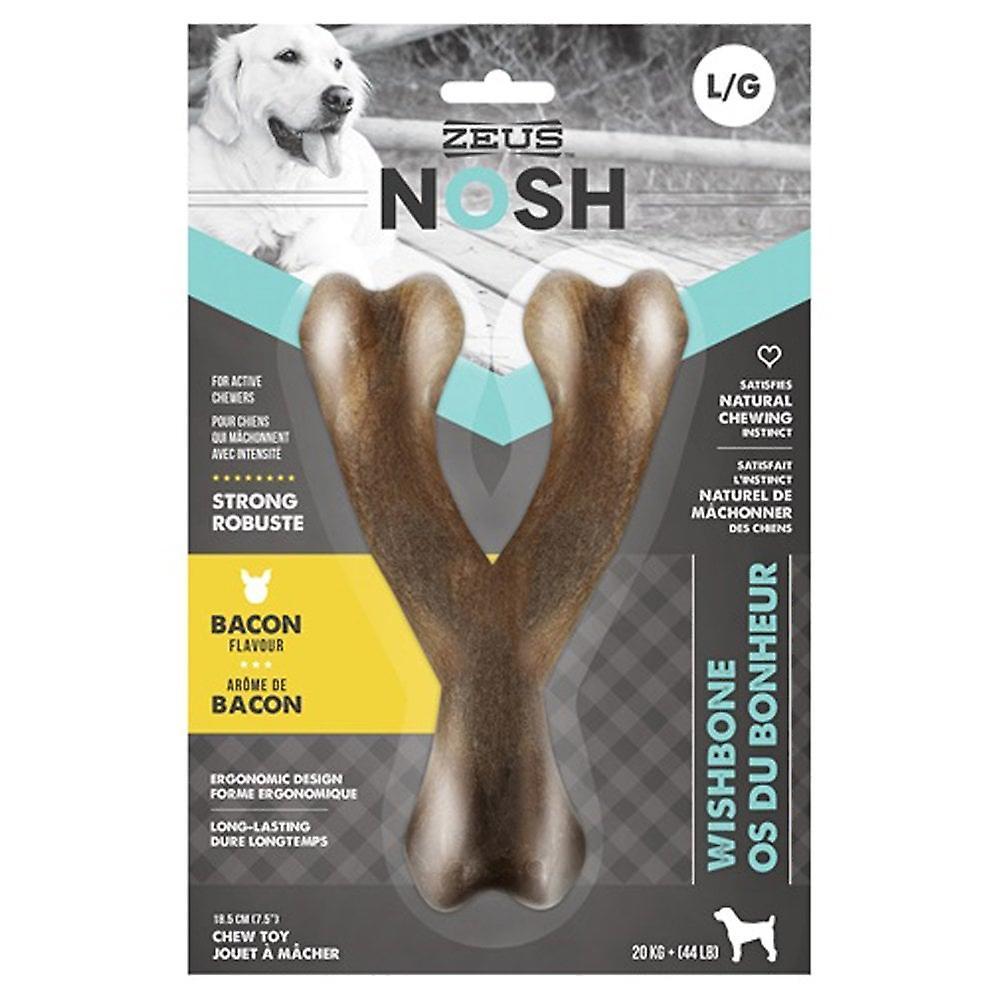 Zeus NOSH Strong Bacon Flavour Wishbone Chew Toy - Large