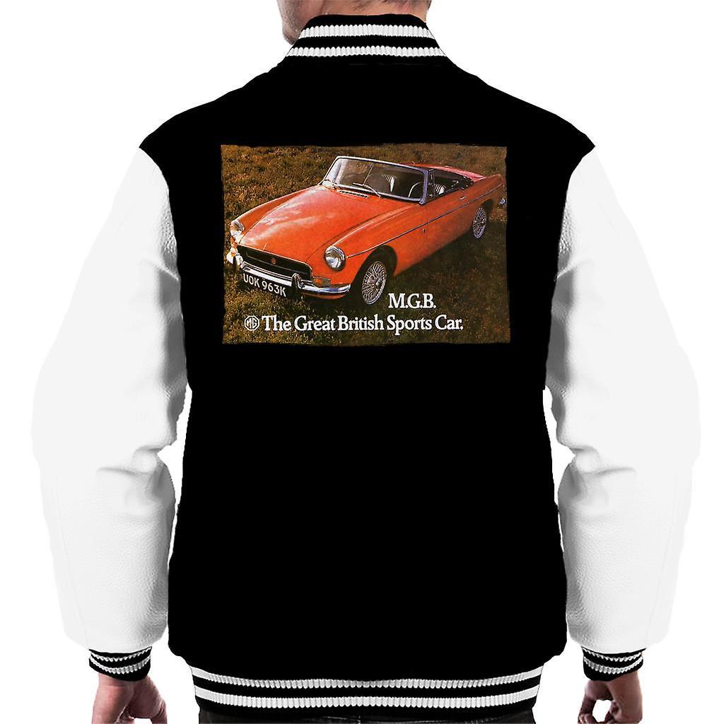 MG The Great British Sports Car British Motor Heritage Men's Varsity Jacket Black/White XX-Large